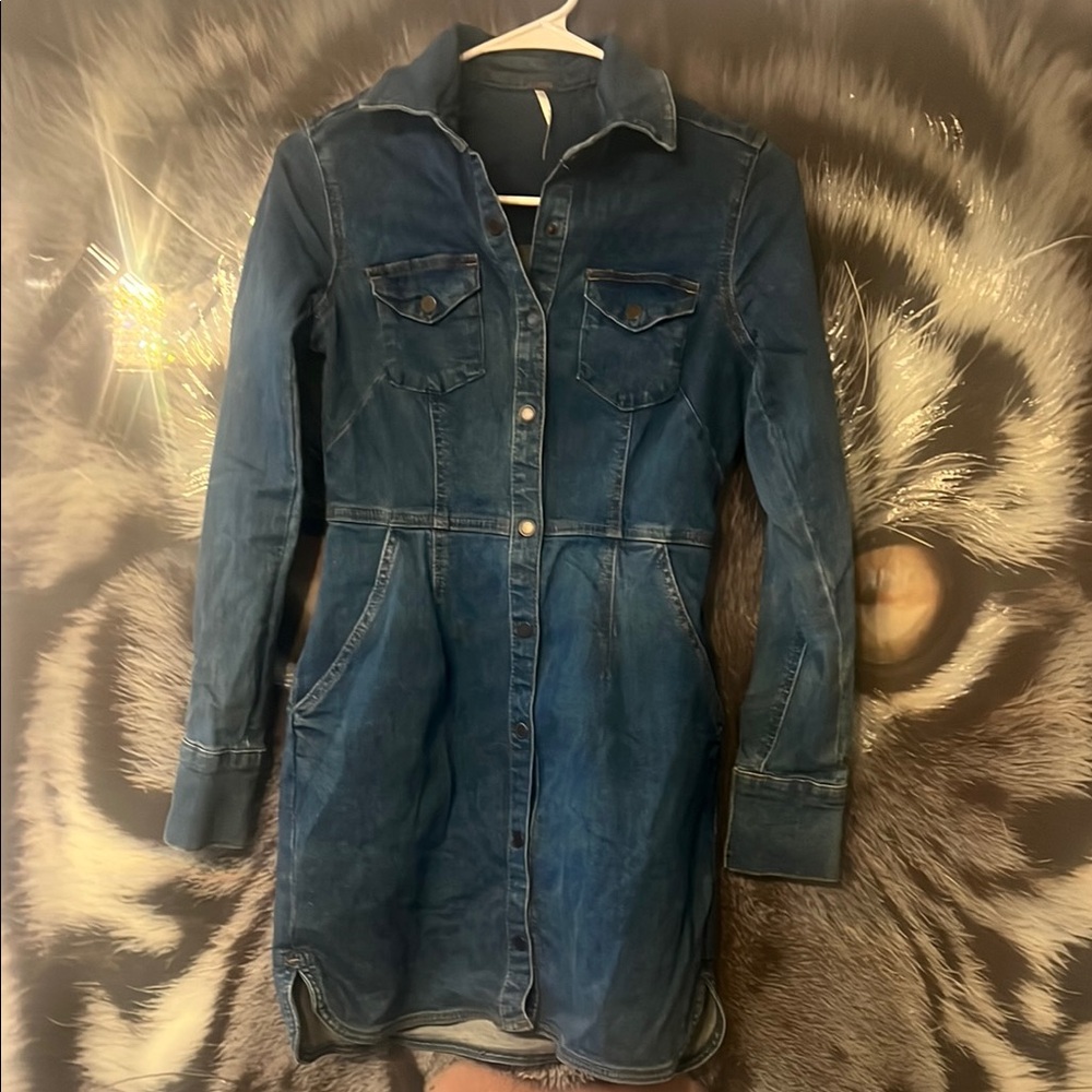 Free People Blue Denim Dress